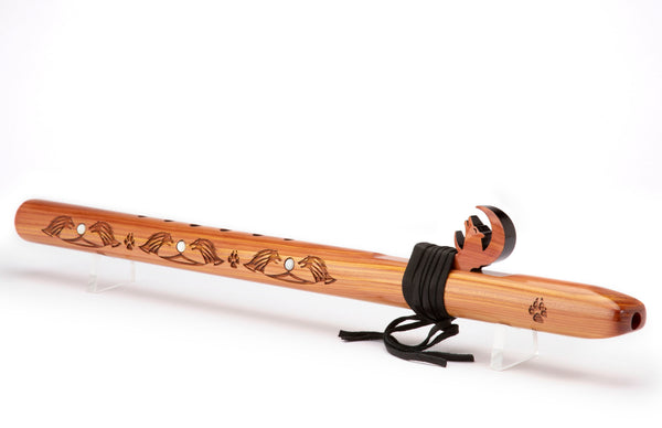 【HI FI FNK】Vernon Flower Top Looking Wolf - key of F# - Signature Series Native Flute