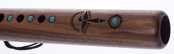 Condor Bass Flutes With Turquoise Inlay