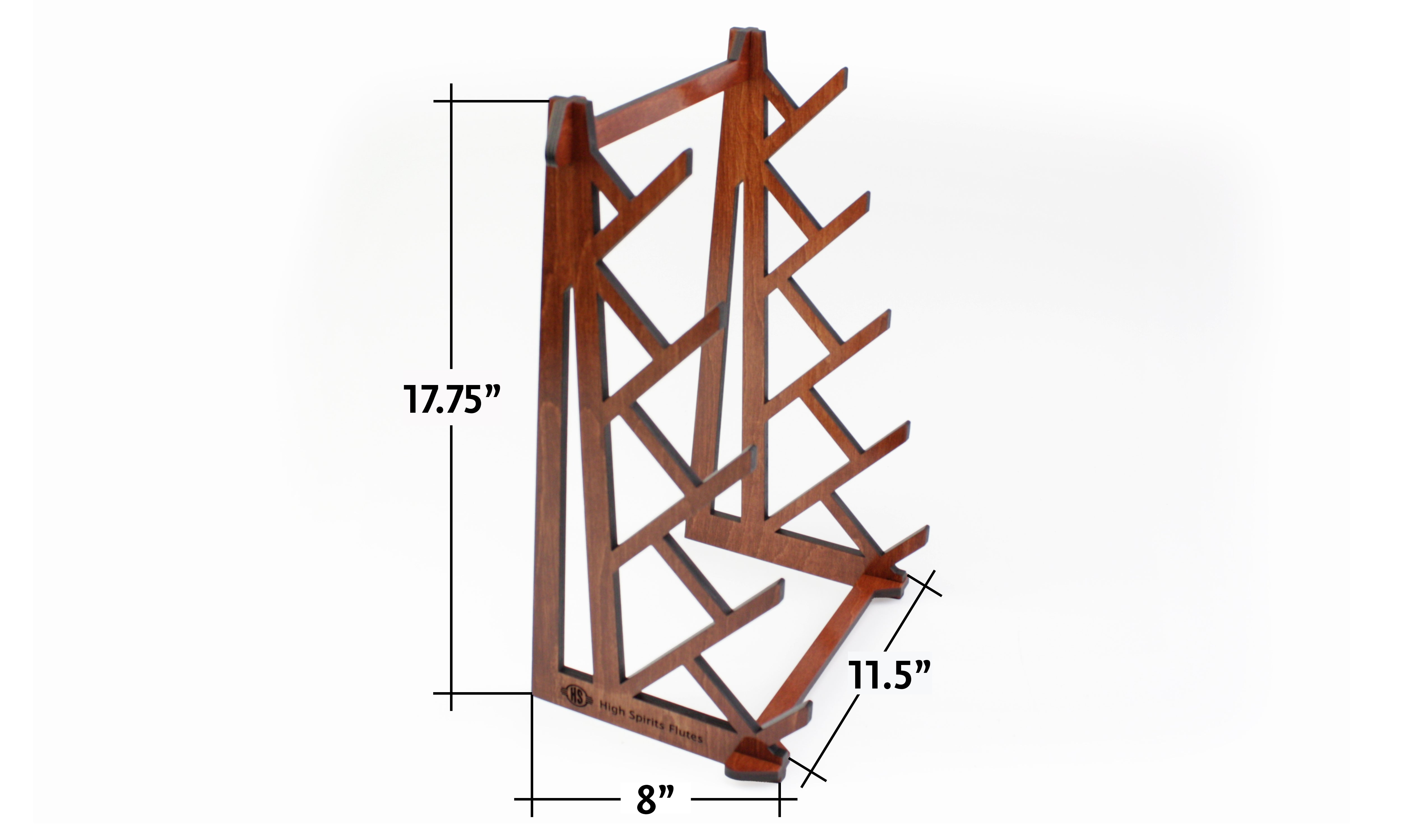 Five Flute Branch Tabletop Stand - Cognac
