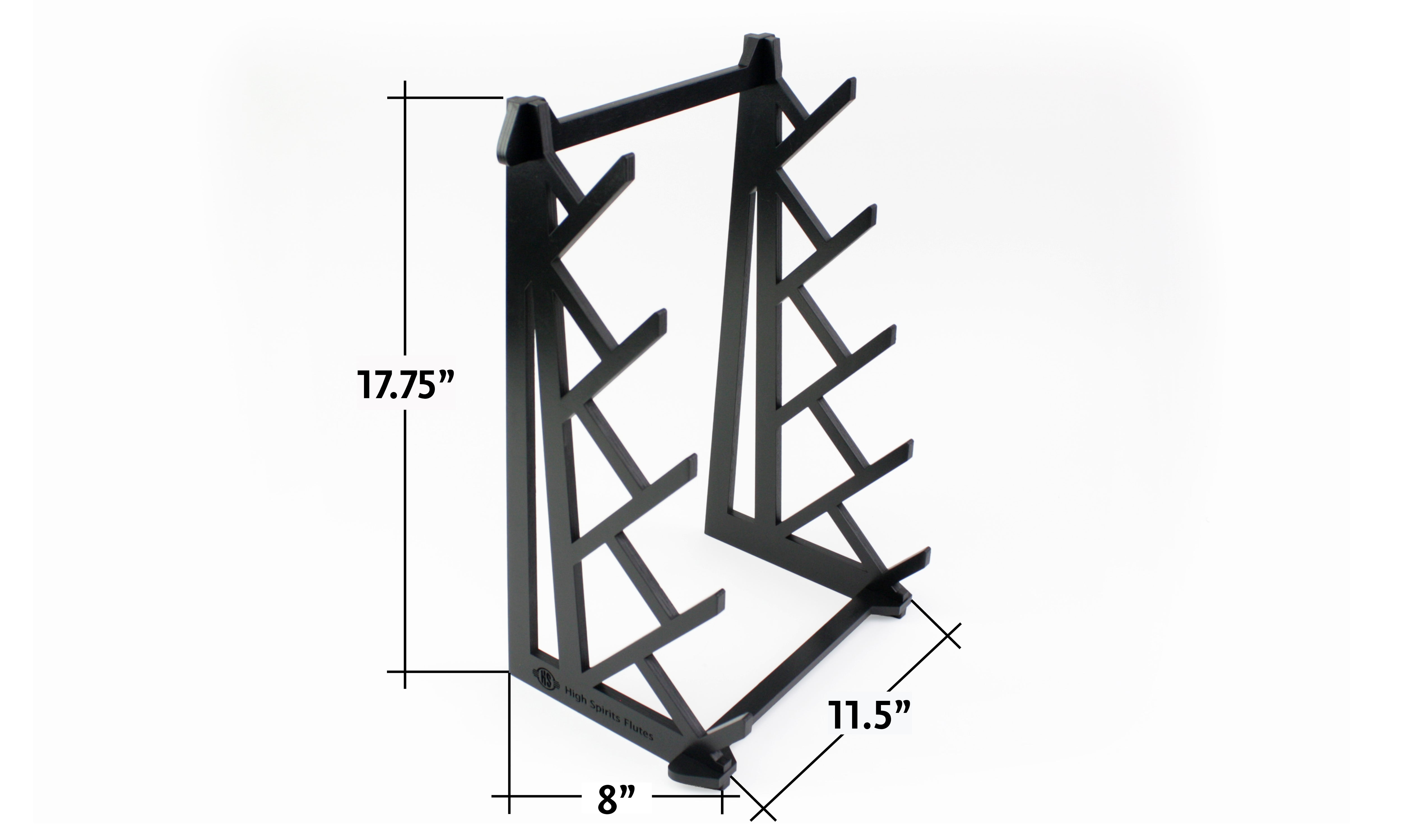 Five Flute Branch Tabletop Stand - Black